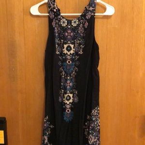 Urban outfitters shift dress black with print